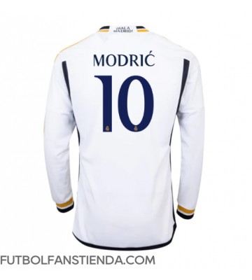 Real Madrid Luka Modric #10 Primera Equipación 2023-24 Manga Larga
